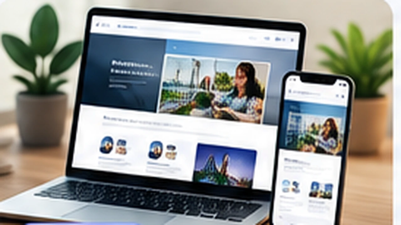 Modern responsive website displayed on desktop and mobile screens